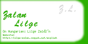 zalan lilge business card